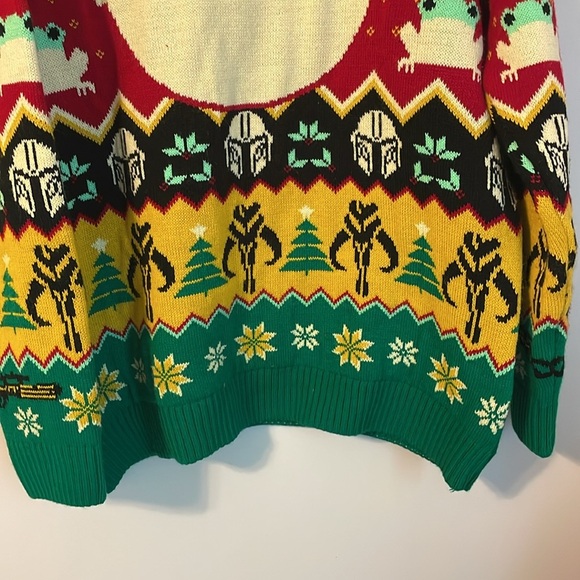 Star Wars Grogu Frog Mandalorian Ugly Christmas Sweater Knit size XL - Picture 3 of 16